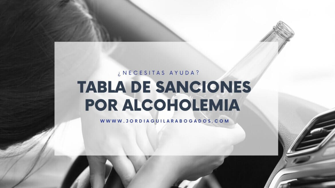 Tabla de sanciones por alcoholemia de la DGT